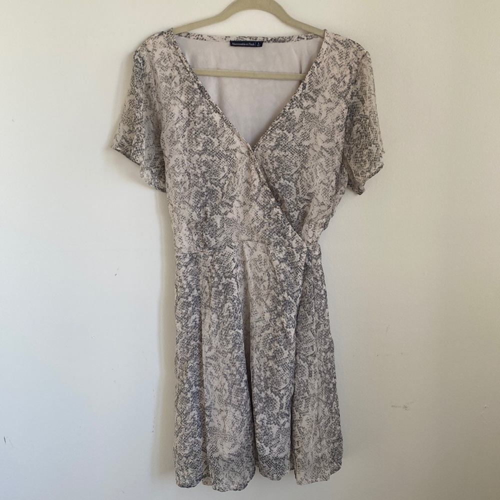 Abercrombie & Fitch Snakeskin Wrap Mini Dress